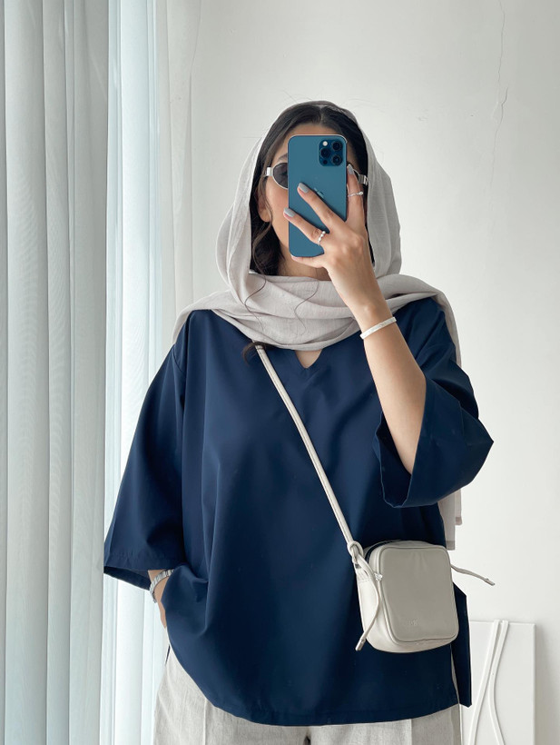 شومیز مانتویی جلو بسته